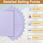 Silunkia 120 Sheets Light Purple Cardstock 8.5 x 11 Certificate Paper, 92lb Heavyweight Card stock Lavender Paper for DIY Card Making, Greeting Cards, Wedding Invitations, Party