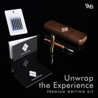 Wordsworth & Black Fountain Pen Set, Luxury Bamboo Wood - Fine Nib, Gift Case; Includes 6 Ink Cartridges, Ink Refill Converter -Journaling, Calligraphy; Drawing, Smooth Writing [Brown Wood]