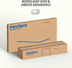 FLEXISPOT EN1 One-Piece Standing Desk with 1-Inch Thick Seamless Desktop, 55"x28" Electric Height Adjustable Desk for Home Office, Multi-Monitor Setups & Easy Assembly, Maple