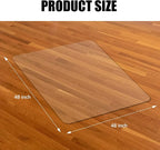 Kuyal Clear Chair mat for Hard Floors 48 x 48 inches Transparent Floor Mats Wood/Tile Protection Mat for Office & Home(48" X 48" Square)