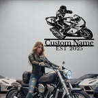 Personalized Motorcycle Metal Sign Custom Biker Name Sign Dirt Bike Wall Decor Motorcycle Home Decor Motorbikes Sign Garage Decor Gifts for Men Husband Rider