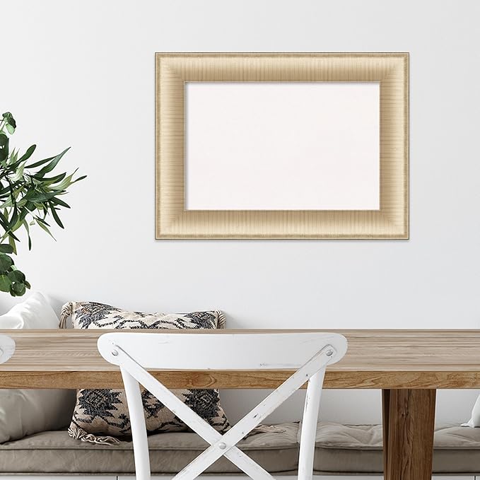 Amanti Art White Cork Board for Wall, 17x23 Vision Board with Gold Frame, Small Corkboard Office Decor for Home Organization, Casual Corkboard Pinboard to Display Items for Home Organization in