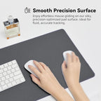 Reniteco Waterproof Large Gaming Mouse Pad with Durable Stitched Edges, Non-Slip Rubber Base, Grainy Jacquard Mouse Mat Desk Pad for Home Office Gaming, 31.5''x11.8''x0.12'', Deep Gray