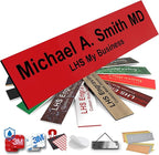 Engraved Custom Door Plate Red Plastic Office Door Sign with Black Letters - Made in USA 2x6 B14