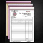 Custom Invoice Book in 3-Part /2-Part Receipt Book with Carbon Copies Personalized Carbonless Service Invoice Form Books Sales Order Book with Company Name Logo Address,A-Invoice Book with Logo