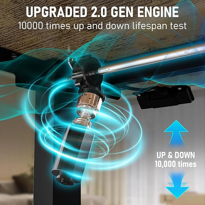 35 * 20 Electric Standing Desk, Adjustable Height Sit Stand Up Desk, Motorized Home Office Computer Gaming Workstation Desk