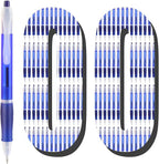 Aozora Retractable Pens Ballpoint Super Smooth Writing Pens Bulk 100 pack Medium Point 1.0mm No Bleed Click Pens with Soft Grip Blue Ink