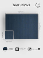 Bumusty Large Cork Board 47"x35" Alternative - 12 Pack Felt Wall Tiles with 70 Safe Removable Adhesive Tabs, 30 Pushpins, Cork Boards for Walls Pin Board Bulletin Board Office Decor -Navy