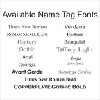 Custom Engraved Name Badges with Pin or Magnet Backing, 1" x 3" - Personalized Acrylic Name Tag with 15 Font Options and 21 Color Options - 4 Tags