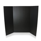 Flipside Products 36” x 48” Project Boards for Presentations, Science Fair, School Projects, Event Displays and Trifold Picture Board, Proudly Made in USA - Black - 24 Pack