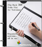 Tashkummy 360° Pivotable 3 Ring Binder, Upgraded Foldable Binders 1 inch 12 Pack, Thin Small Three Ring Binder Fits 8.5" x 11", for Home, School and Office- Black, Purple, Pink, Blue, Green, Red