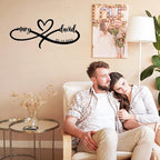 Personalized Valentine's Day Gift, Infinity Heart Wall Decor, Personalized Infinity Sign,Metal Infinity Sign with Names, Infinity Sign Wall Decor, Custom Infinity Heart Sign, Infinity Metal Wall Art