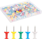 PAPERPAL 280 Assorted Color Push Pins for Cork Board, Colorful Thumb Tacks for Wall Hangings, Pushpins for Office School & Personal Use, Standard Size Push Pin Tacks
