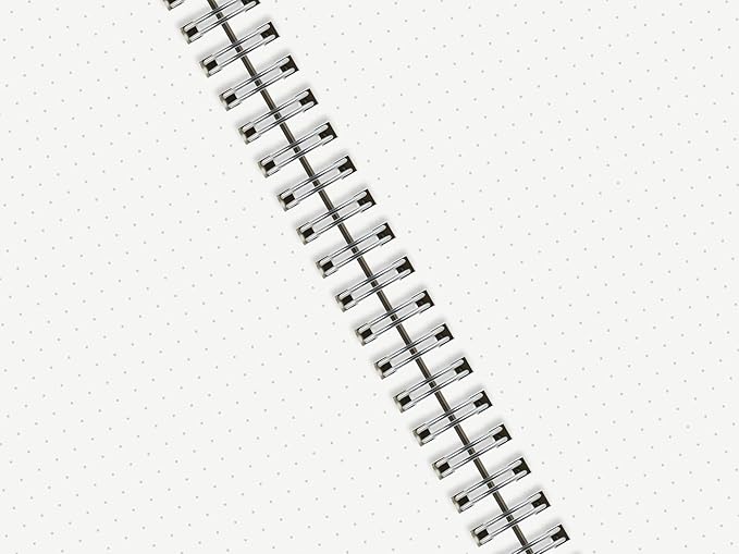 HULYTRAAT Large Dot Grid Spiral Notebook, 8.5" x 11", Premium 100gsm Ivory White Paper, Sturdy See-Through Cover, 128 Dotted Pages per Notebook(2 Pack) for Home, School, Office, Artist Writing/Drawing