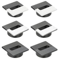 PATIKIL 2.8inch Desk Grommet, 6Pcs Cable Grommet Wire Management Cable Hole Cover Cord Organizer for Office Home Table Countertop, Black/White Black/Silver Black/Grey