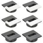 PATIKIL 2.8inch Desk Grommet, 6Pcs Cable Grommet Wire Management Cable Hole Cover Cord Organizer for Office Home Table Countertop, Black/White Black/Silver Black/Grey