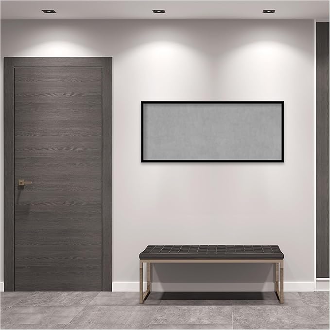 Amanti Art Black Framed Magnetic Board 21x49 Oversize Vision Board for use with Magnets, 100% Metal Sheet to Display Items as Office Decor or for Home Organization in mudroom, Kitchen or Kids Room