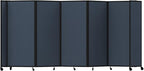 Versare Room Divider 360 Portable Wall Partition | Folding Panels | Large Freestanding Divider | Locking Wheels | Temporary Room Separator