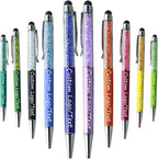 Yucold Customized Pens with Name/Logo - Touch Screen Stylus Ballpoint Pen, Perfect for Weddings, Business & Personalized Gifts (Multicolor,20)