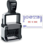 Trodat 5430 Professional Self-Inking Date Stamp with Posted - Blue/Red 2 Color Ink