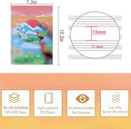 MUDOR Spiral-Bound Blank Sheet Music Notebook, 100 Pages Wide Staff Manuscript Paper with 100 GSM Thick Paper, Non-bleeding, Piano Guitar Composition Notebook for Composers, Students and Musicians (Orange)