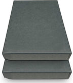 Golden State Art, Archival Folio Storage Box 9x12, Clamshell Design with Metal Edge, Preserve and Store Photos Documents Cards Prints Arts Crafts DIY, Gray, Pack of 2