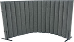 Versare VersiPanel Acoustical Partition Wall - Sound Panel Classroom Office Room Divider, Flexible Arrangement, Easy Roll-up Storage (Grey, 8' Wide x 48" Tall)