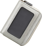 GOIACII Small Genuine Leather Wallet for Women, RFID Blocking Credit Card Holder Wallet