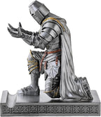 NCQIXIAO Medieval Templar Vanguard Officer Knight Pen Holder Pen Stand Desk Organizers and Accessories Resin Mobile Phone Stand as Gift for Office and Home Desk Organizer (Silver)