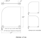 Desk Divider for Students and Desk Privacy Panel. Office Partitions and Ideal Cubicle Light Shield. Frosted Acrylic Clamp-on Desk Partition - 17” W x 18”H Divider