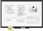U Brands PINIT Magnetic Dry Erase White Board, Black Aluminum Frame with Pin Strips Across The Top and Bottom (36" W x 24" H)