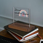 Special Education Teacher Gifts, Thank You Desk Sign for SPED Instructors, Appreciation Plaque for Inclusive Education Advocates, Rainbow Office Decor Recognition PA039