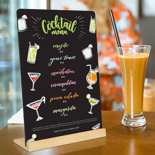 2 Pack 8.6x11.7 in Chalkboard Signs Small Chalk Board Signs with Stand for Tabletop Decor Double Sided Mini Chalkboard for Restaurant Food Menu, Kids Message Board, Wedding Party