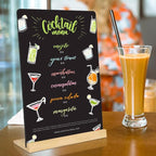 8.6x11.7 in Small Chalkboard Signs with Stand for Tabletop Decor Double Sided Mini Chalkboard for Restaurant Food Menu, Kids Message Board, Wedding Party (1 Pack)