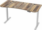 VIVO Electric 63 x 32 in Standing Desk, Memory Height Adjustment, 1B Series, Holds 220 lbs, Reclaimed Wood Top Gray Frame, DESK-KIT-1G1P