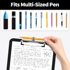 Sooez Plastic Clipboard with Pen Holder, [10% Thicker] Clip Boards 8.5x11 with Low Profile Clip, Cute Hanging Clipboard, Standard Letter Size A4 for Women Teacher, Office & School Supplies, Black