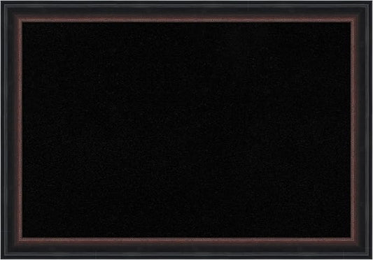 Amanti Art Black Cork Board for Wall, 14x20 Vision Board with Black Wood Frame, Small Corkboard Office Decor for Home Organization, Casual Corkboard Pinboard to Display Items for Home Organization in