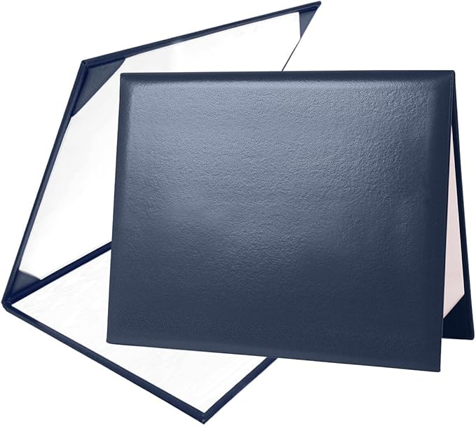 Diploma Cover 8.5” x11” Diploma Holder of Graduation Leatherette Padded Certificate（Tent Style),40-Pack
