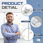 72” x 40” Foldable Whiteboard Dry Erase Board Large Tri Folding Whiteboard Magnetic Dry Erase Board, Wall Aluminium Frame and Pen Tray for Office, Home