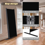 CHOSENM Room Divider, 6 Panel Folding Privacy Screens with Wider Support Feet, 6 Ft Portable Room Partition for Room Separator, 132" W X 71" H, Black