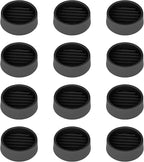 VOCOMO Non Slip Furniture Pads, 1.5' Round Black Rubber Caster Cups, 12 Pcs Anti-Slip Gripper, Anti Slide Floor Protectors for Bed, Couch, Stoppers