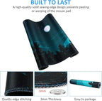 iCasso Extended Gaming Mouse Pad (35.4x15.7 in), Large 3mm Non-Slip Rubber Base Mousepad with Stitched Edges, Waterproof Keyboard Mouse Mat Desk Pad for Work, Game, Office, Home - Silent Night