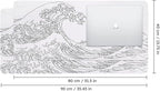 iCasso White Mouse Pad, Extended Gaming Mouse Pad (35.4x15.7 in), Large Stable Rubber Base Mousepad with Stitched Edges, Keyboard Mouse Mat Desk Pad for Work, Game, Office, Home