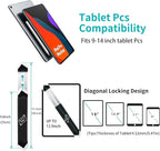YOOZ Anti Theft Tablet Holder, Secure Desktop iPad Mount Lock, All Metal Material - Kiosk Retail Counter Lockable Stand for Tablet 9-14", iPad Pro 13 12.9 11, Air, Galaxy Tabs, Surface Pro etc