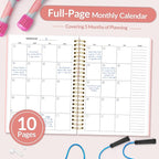 Fitness Journal Workout Planner for Women & Men, A5 (6.4" x 8.3") Workout Journal Log Book Planner Gift for Track Gym Essentials, Home Workouts, Track Progress, Achieve Wellness Goals, Pink