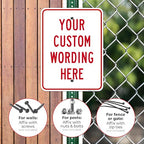 Custom Sign, Personalized Metal Signs, Customize for Office, Business, Workplace, Office, Home, Airbnb, Delivery Signs, 18x24 Inches, Rust Free .063 Aluminum, Made in USA