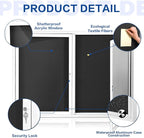 SWANCROWN Weather Resistant Enclosed Bulletin Board Felt Displays Boards Wall Mounted Notice Case with 2 Swing-Open Locking Doors, Black Felt, 48x34 inches