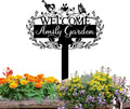 Custom Metal Garden Sign | Customized Butterfly Bird Garden Name Sign | Personalized Garden Signs | Metal Yard Sign Stakes | Personalized Metal Signs for Outdoors | Metal Signs Customized