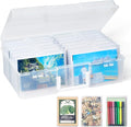 Lifewit 4x6 Photo Storage Box, 14 pcs Inner Photo Case with Lids, Clear Photo Organizers with 1 Sheet Label Sticker, Plastic Craft Storage Box for Seeds Sticker Cards Pictures Stamps Office Supplies