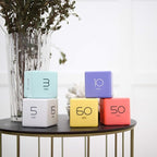 mooas Cube Timer (Yellow), Timers Cube Flip Block Timers Productivity Gravity Sensor Time Management for Kids ADHD Classroom Kitchen Desk Workout Cooking Study 10, 20, 30, 60 Seconds Timer Setting